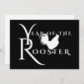 Year of the Rooster Einladung (Vorne/Hinten)
