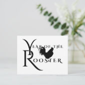 Year of the Rooster Postkarte (Stehend Vorderseite)