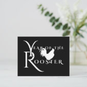 Year of the Rooster Postkarte (Stehend Vorderseite)