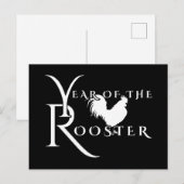 Year of the Rooster Postkarte (Vorne/Hinten)