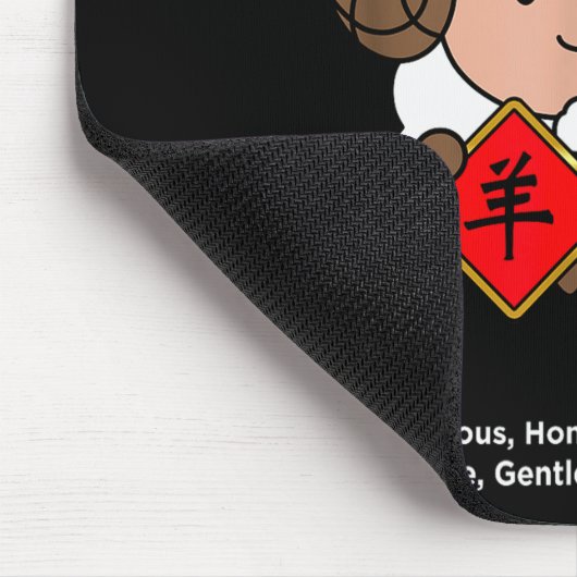 Year Of The Sheep Chinese Zodiac Lunar New Year  Mousepad (Ecke)