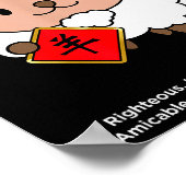 Year Of The Sheep Chinese Zodiac Lunar New Year Poster (Ecke)