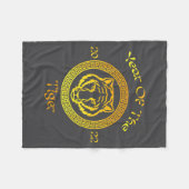 Year Of The Tiger 2022 Circular Asian Chinese New Fleecedecke (Vorderseite (Horizontal))