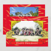 Year of the Tiger New Year Card Einladung (Vorne/Hinten)