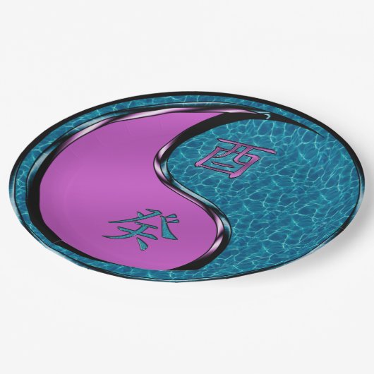 Year of the Water Rooster  Pappteller (Schrägansicht)