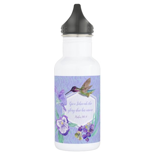 Year text JW watercolors Edelstahlflasche (Links)