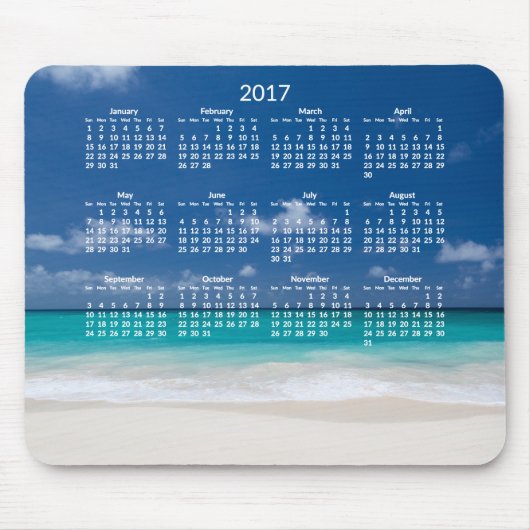 Yearly Beach Calendar 2017 Mousepads Fotos hinzufü (Vorne)