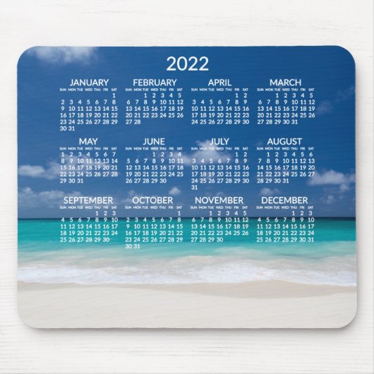 Yearly Beach Calendar 2022 Mousepads Fotos hinzufü (Vorne)