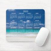 Yearly Beach Calendar 2023 Mouse Pad Foto hinzufüg Mousepad (Mit Mouse)