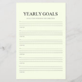  Yearly Goals Planner  Flyer (Hinten)