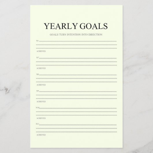  Yearly Goals Planner  Flyer (Hinten)