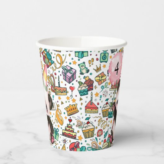 Yearly Happy Birthday Pappbecher (Links)