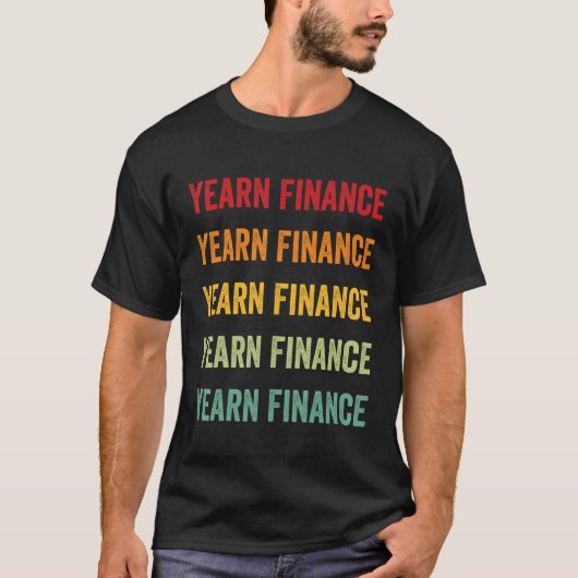 Yearn Finance Crypto Rainbow Text Design T-Shirt (Vorderseite)