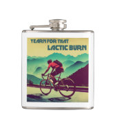 Yearn für dieses laktische Brennen Radfahren Flachmann (Vorderseite)