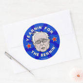 Yearnin' für den Bernin', Bernie Sanders Sheet Runder Aufkleber (Umschlag)