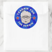 Yearnin' für den Bernin', Bernie Sanders Sheet Runder Aufkleber (Tasche)