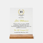 Years Services Award Acrylschild (Vorderseite)