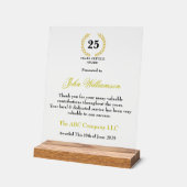 Years Services Award Acrylschild (Winkel)