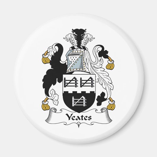 Yeates Familienwappen Magnet (Vorne)