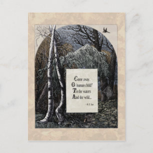 Yeats "Das gestohlene Kind" viktorianische Postkar Postkarte
