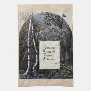 Yeats "gestohlene Kinder" viktorianisches Tee-Tuch Küchentuch