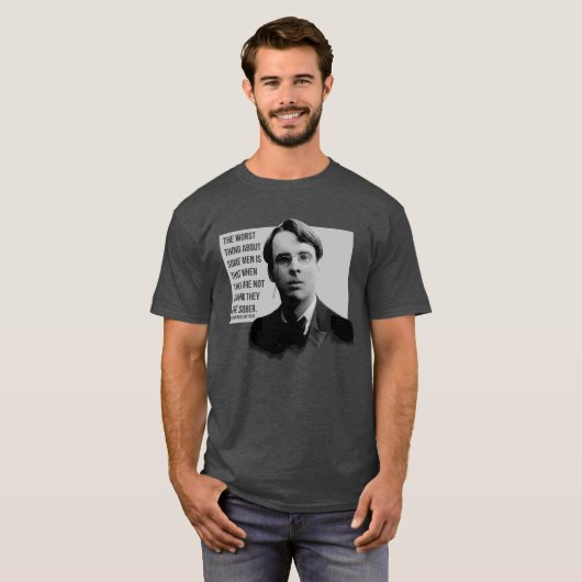 Yeats nüchterne Männer T-Shirt (Vorne ganz)