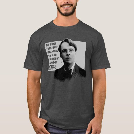 Yeats nüchterne Männer T-Shirt (Vorderseite)