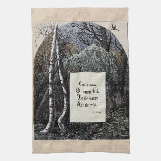 Yeats "The Stolen Child" Viktorianisch Teetücher Küchentuch (Vertikal)