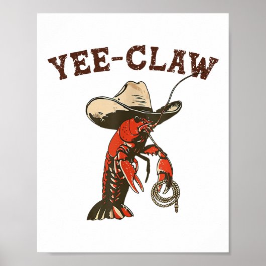 Yeclaw Funny Crawfish Cajun Seafood Festival Poster (Vorne)