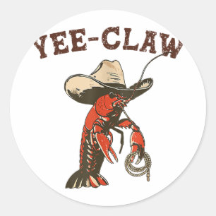 Yeclaw Funny Crawfish Cajun Seafood Festival Runder Aufkleber