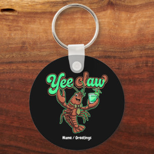 Yee Claw Retro Crawfish-Bow-Küsten-Cocktail  Schlüsselanhänger