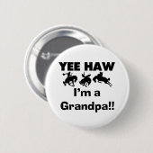Yee Haw bin ich ein Großvater-T - Shirts und Button (Vorne & Hinten)