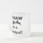 Yee Haw bin ich ein Großvater-T - Shirts und Mattglastasse (Vorderseite Links)