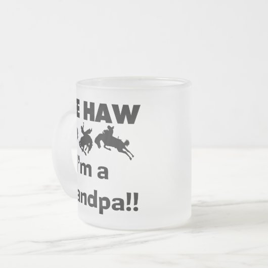 Yee Haw bin ich ein Großvater-T - Shirts und Mattglastasse (Vorderseite Links)