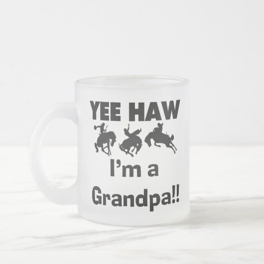Yee Haw bin ich ein Großvater-T - Shirts und Mattglastasse (Links)