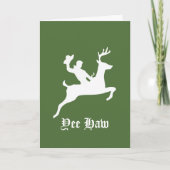Yee Haw Christmas Feiertagskarte (Vorderseite)