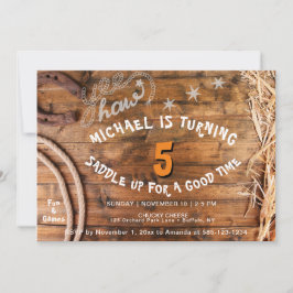 Yee Haw Cowboy BIrthday Einladung