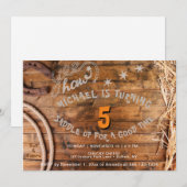 Yee Haw Cowboy BIrthday Einladung (Vorne/Hinten)