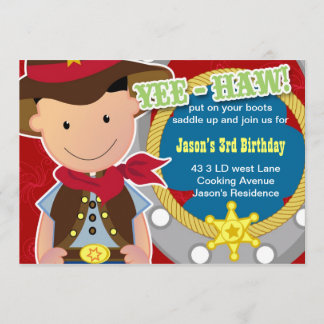 Yee Haw Cowboy Einladung zum Geburtstag