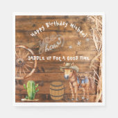 Yee Haw Cowboy Rodeo Sattel up Paper Plate Serviette (Vorderseite)