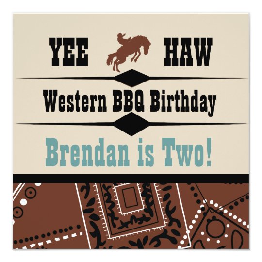Yee Haw Cowgirl Cowboy Western Geburtstag Laden Einladung Zazzle De