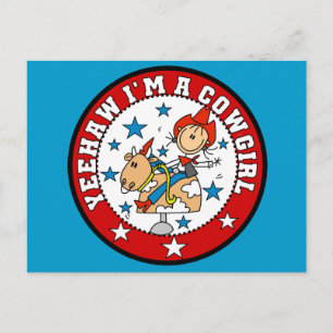 Yee Haw Cowgirl T-Shirts und Geschenke Postkarte