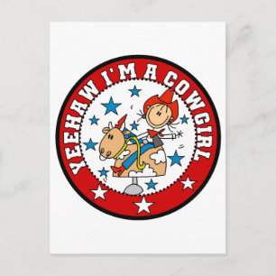Yee Haw Cowgirl T-Shirts und Geschenke Postkarte