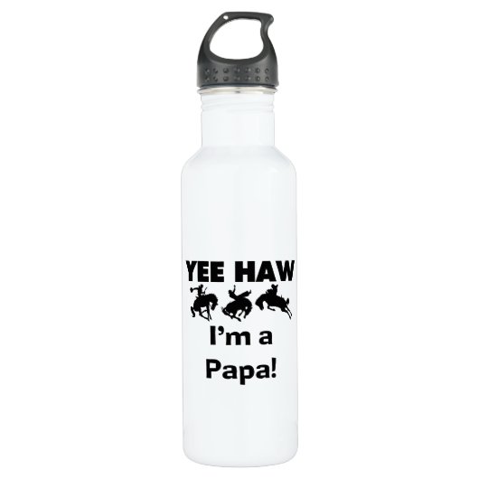 Yee Haw I bin ein Papa-T - Shirt und Trinkflasche (Vorderseite)