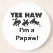 Yee Haw I bin ein Papaw-T - Shirt und Geschenke Getränkeuntersetzer (Vorne)