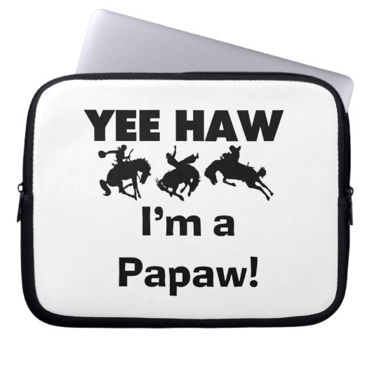 Yee Haw I bin ein Papaw-T - Shirt und Geschenke Laptopschutzhülle (Vorderseite)