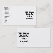 Yee Haw I bin ein Papaw-T - Shirt und Geschenke Visitenkarte (Vorne/Hinten)