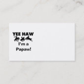 Yee Haw I bin ein Papaw-T - Shirt und Geschenke Visitenkarte (Rückseite)