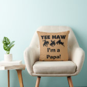 Yee Haw I bin Papa-T - Shirt und GIfts Kissen (Stuhl )