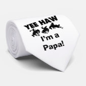 Yee Haw I bin Papa-T - Shirt und GIfts Krawatte (Gerollt)